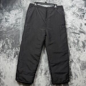 Swiss Alps Snow Pants Boys 14/16 Black Insulated Cargo Ski Winter Rugged Wear